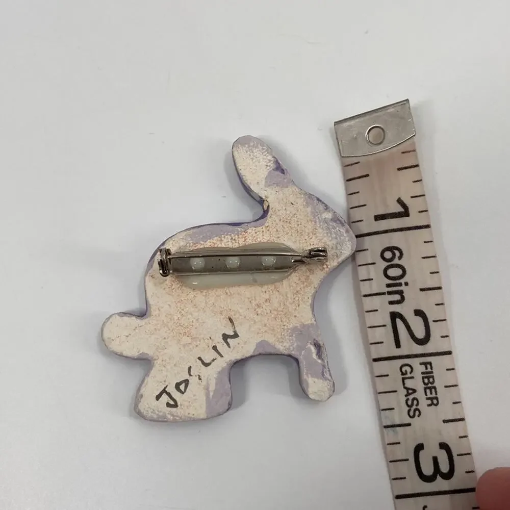 Vintage purple bunny pin